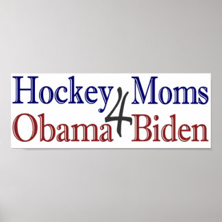 Hockey Moms for Obama Biden Poster