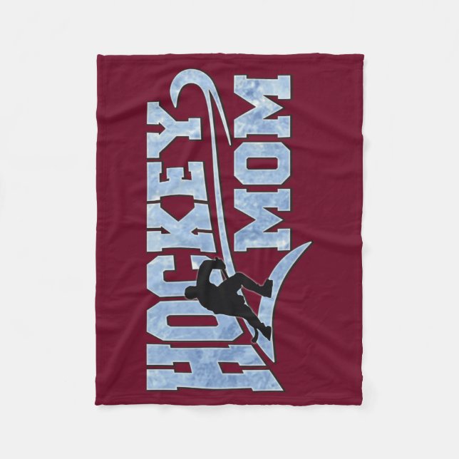 Hockey Mum Athletic Tail Fleece Blanket (Front)