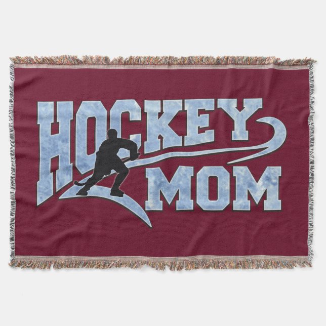 Hockey Mum Athletic Tail Throw Blanket (Front)