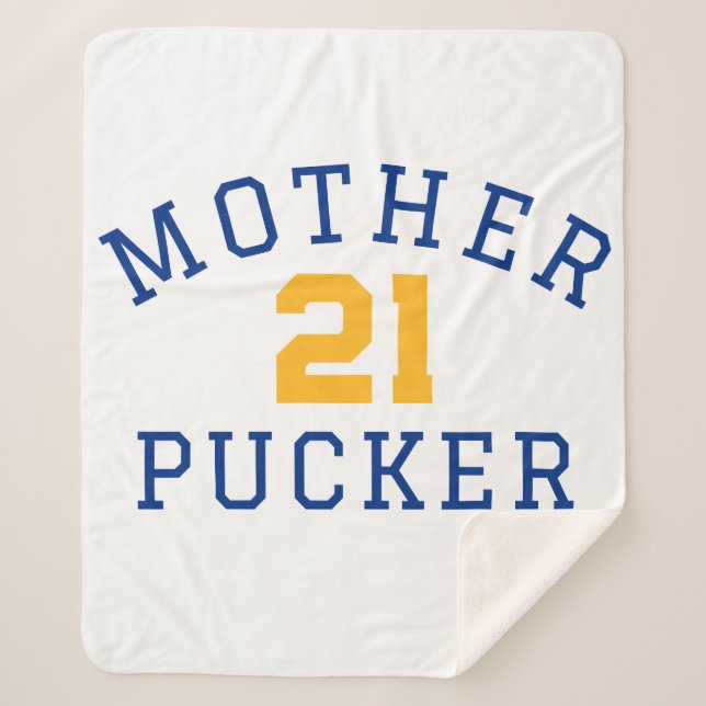 Hockey Mum Blanket Mother Pucker Custom Number  (Front)