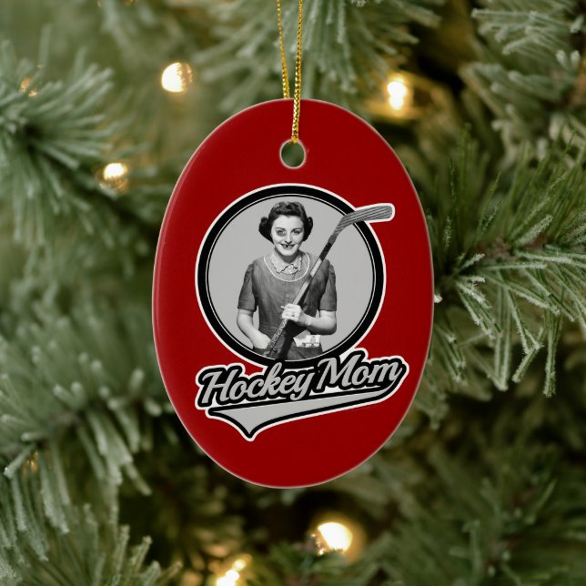 Hockey Mum Ceramic Ornament (Tree)