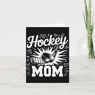 Hockey Mum Heart Family Mothers Day Hockey Lover Card