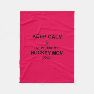Hockey Mum- Keep Calm Fleece Blanket