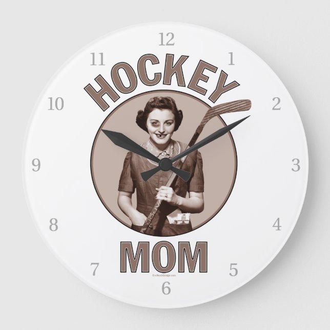 Hockey Mum Large Clock (Front)