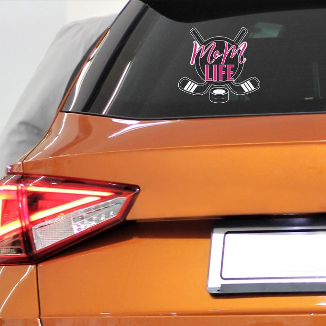 Hockey Mum Life Car Window  (Hockey Mom Life vinyl sticker decal for car)