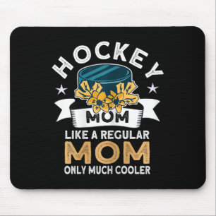 Hockey Mum - Retro Hockey Player Ice Hockey Mouse Pad