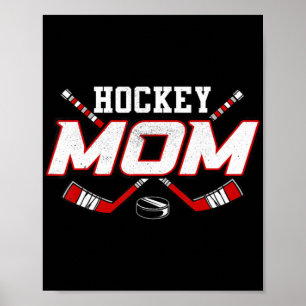 Hockey Mum tees For Women Mama Mother's Day Vintag Poster