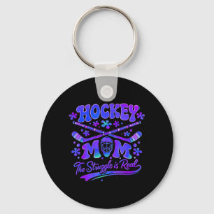Hockey Mum The Struggle Is Real Goalie Mask Sticks Key Ring
