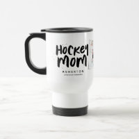 Hockey mum trendy black type personalised photo