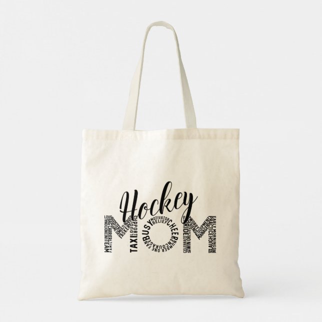 Hockey Mum Word Art Tote Bag (Back)