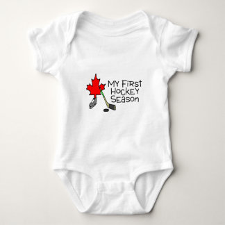 Hockey My First Hockey Season (Canada) Baby Bodysuit