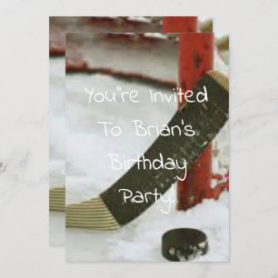 hockey net goal invitation