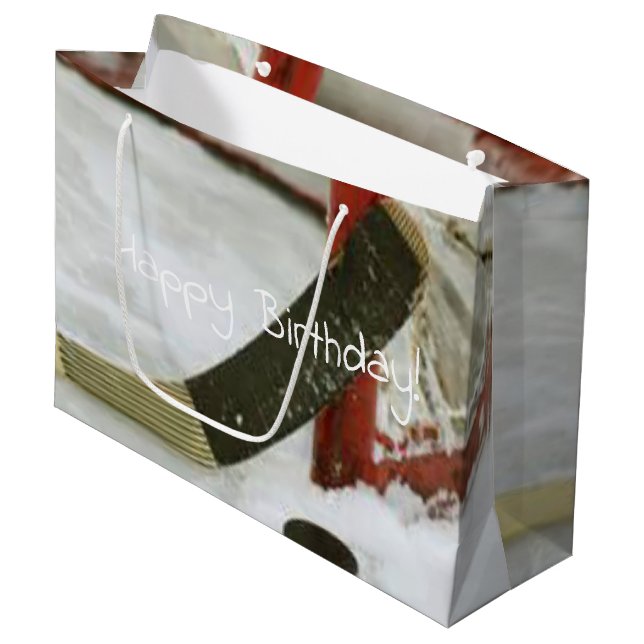 hockey net goal large gift bag (Front Angled)