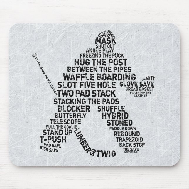 Hockey Netminder Mousemat (Front)