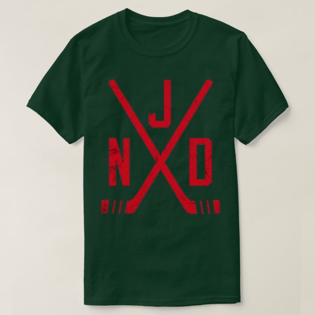 Hockey New Jersey Devils Black T-Shirt (Design Front)