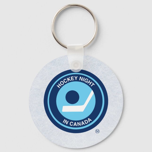 Hockey Night Retro Key Ring (Front)