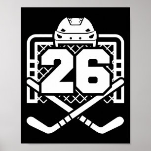 Hockey Number 26 Jersey Funny Hockey Player Game D Poster