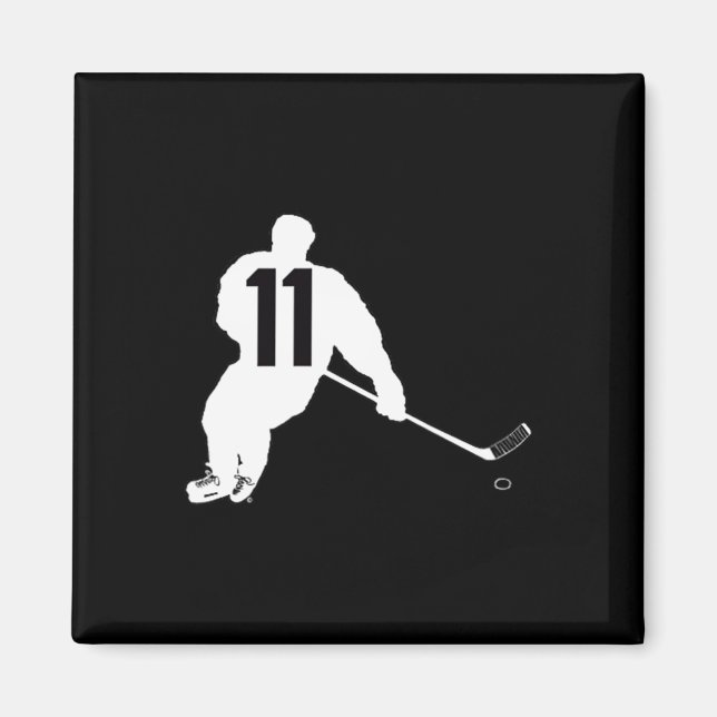 Hockey Number Eleven 11  Magnet (Front)
