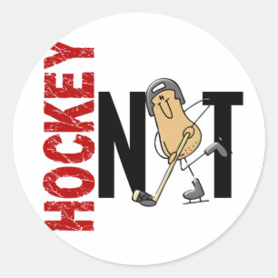 Hockey Nut 1 Classic Round Sticker