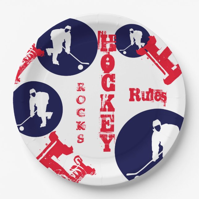 Hockey     paper plate (Front)