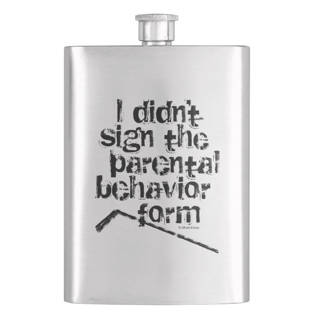 Hockey Parental Behaviour Form Flask (Front)