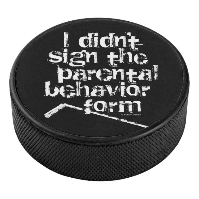 Hockey Parental Behaviour Form Puck (3/4)