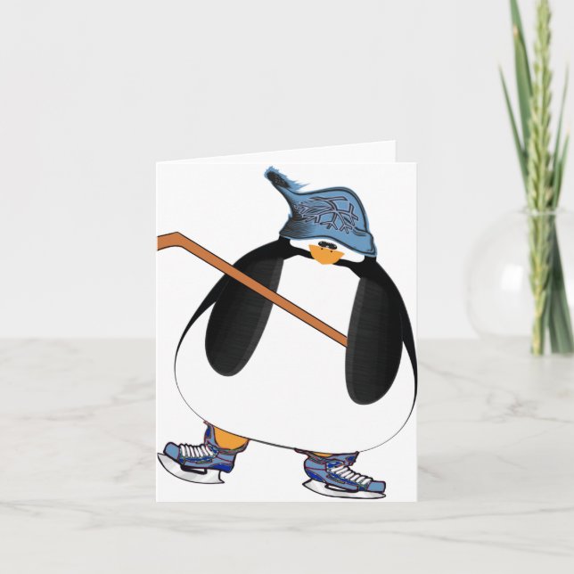 Hockey Penguin Card (Front)