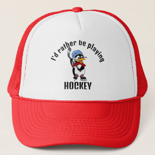 Hockey Penguin  Design Hat