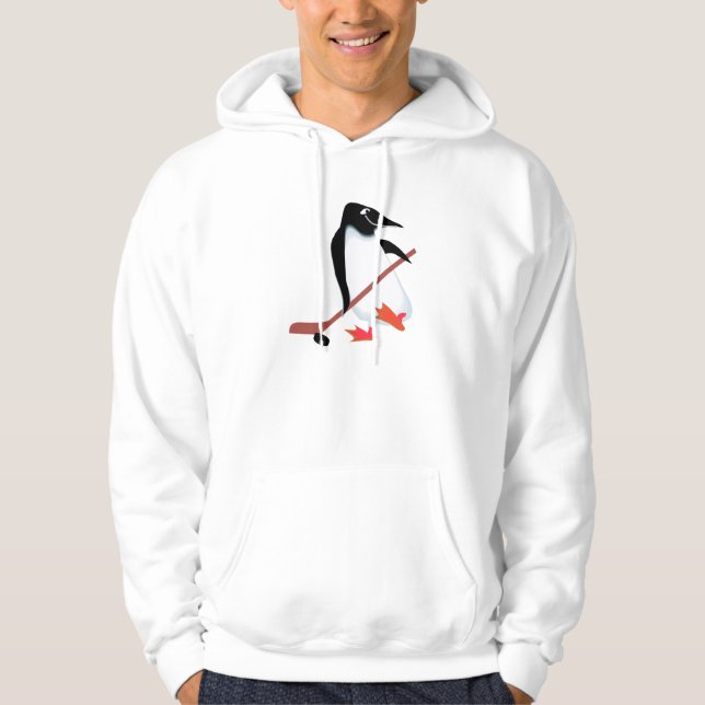 Hockey penguin hoodie (Front)