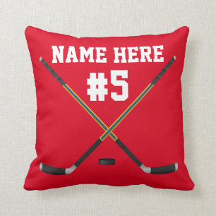 Hockey Pillow Your PHOTO, NAME and Jersey NUMBER