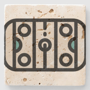 hockey-pitch stone coaster