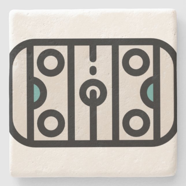 hockey-pitch stone coaster (Front)