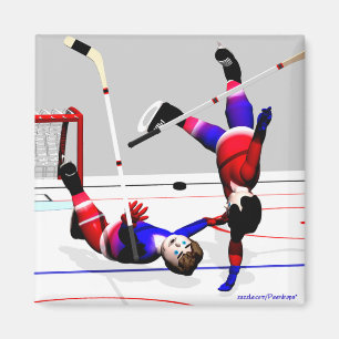 Hockey Player Action Magnet