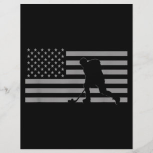 Hockey Player - American Flag Hockey Custom Letterhead