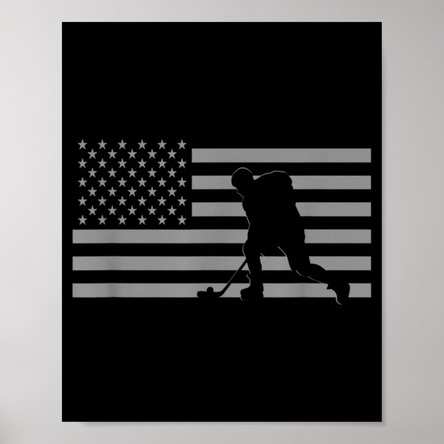 Hockey Player - American Flag Hockey Poster (Front)