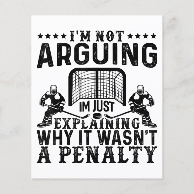 Hockey Player Arguing Gift Funny Hockey (Front)