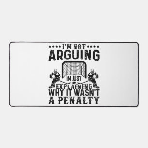 Hockey Player Arguing Gift Funny Hockey Desk Mat