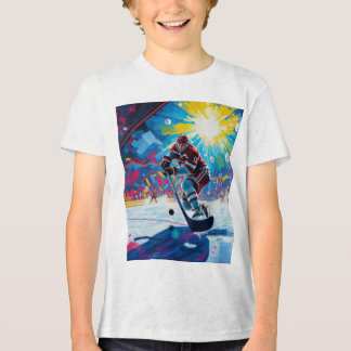 Hockey Player at Goal Tri-Blend Shirt