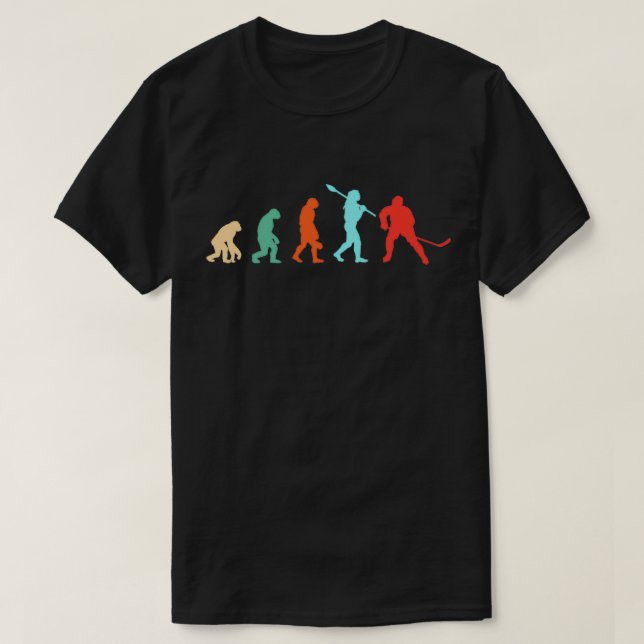 Hockey Player Evolution T-Shirt (Design Front)