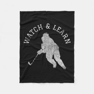 Hockey Player Expertise Bragging Fleece Blanket