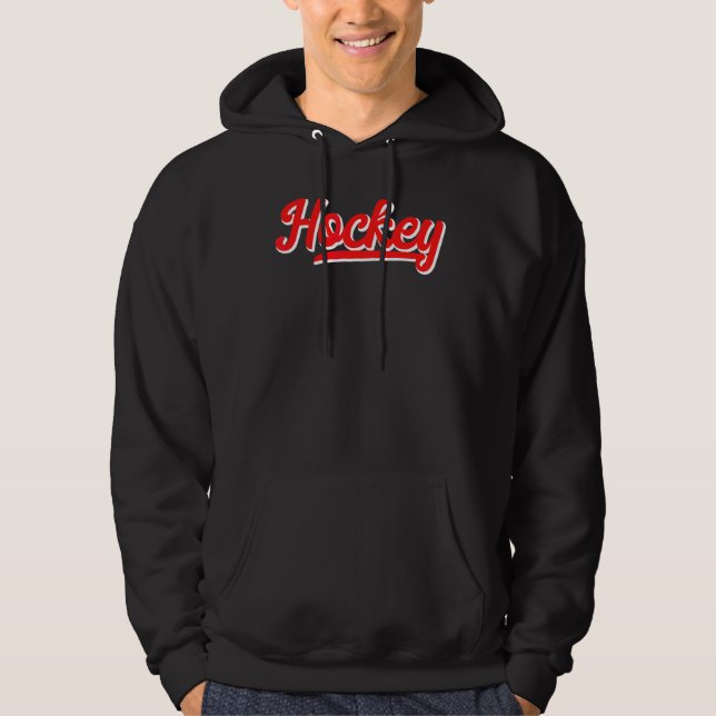 Hockey Player Fan Sports Game Hoodie (Front)