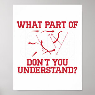 Hockey Player Funny Rink Diagram Youth Ice Hockey Poster