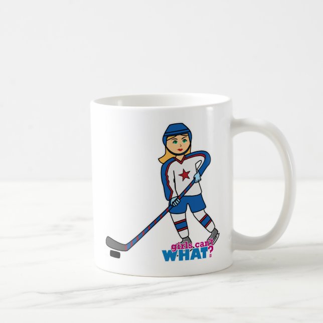 Hockey Player Girl Coffee Mug (Right)