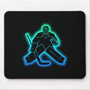 Hockey Player Goalkeeper Kids Men Boys Ice Hockey Mouse Pad