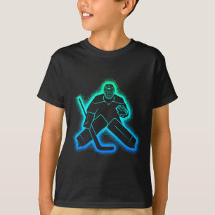 Hockey Player Goalkeeper Kids Men Boys Ice Hockey T-Shirt