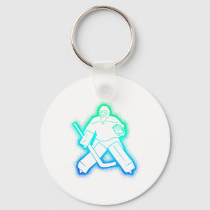 Hockey Player Goalkeeper Men Boys Ice Hockey Goali Key Ring