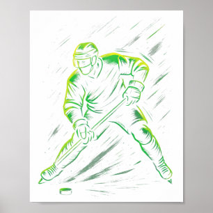 Hockey Player - Ice Hockey Athlete Sports Poster