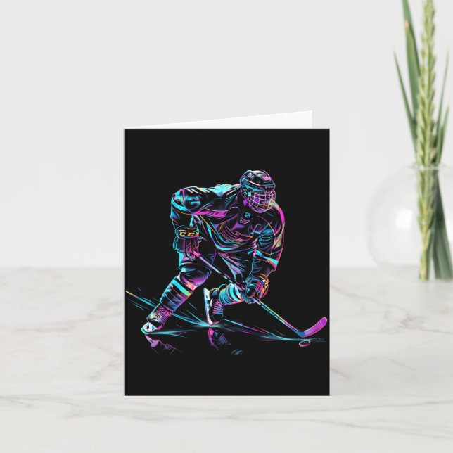 Hockey Player Ice Hockey Performance Card (Front)