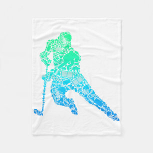 Hockey Player Ice Hockey Youth Men Kids Boys  Fleece Blanket