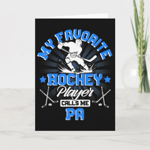 Hockey Player Ice My Favorite Hockey Player Calls  Card
